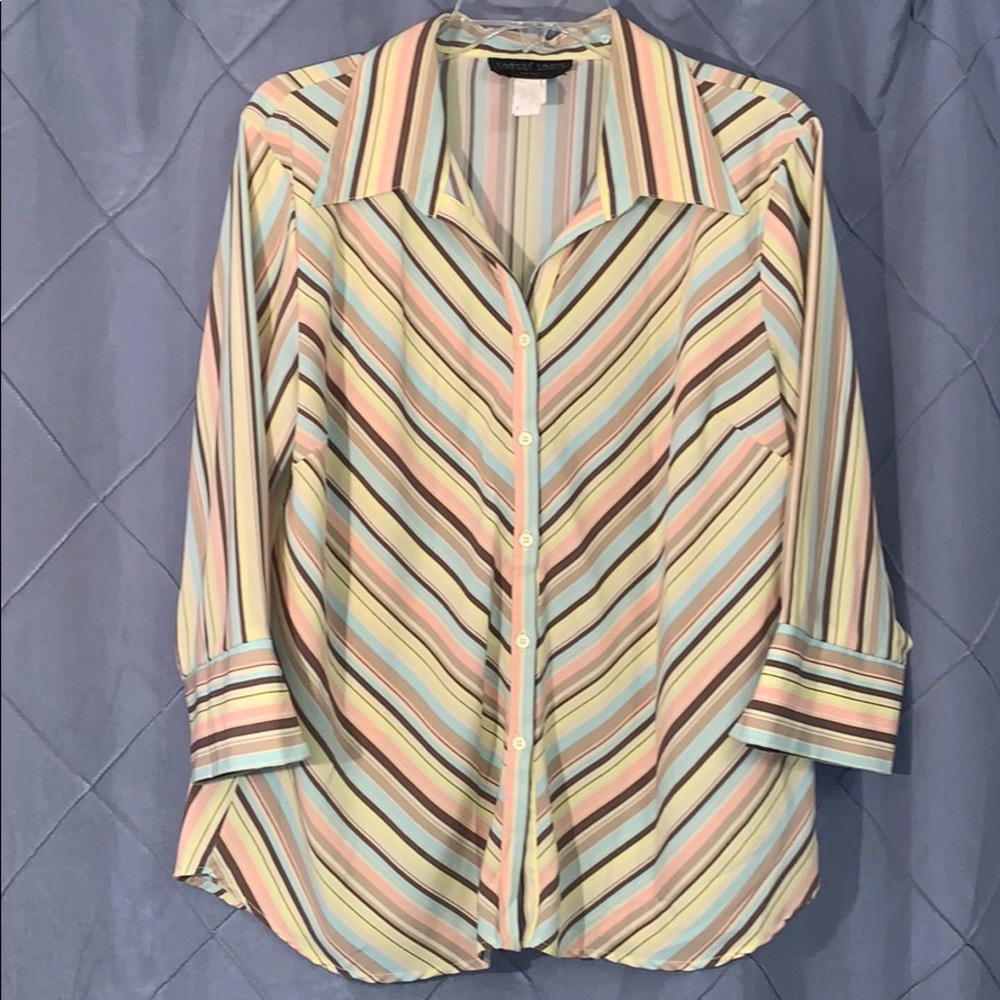💋 Robert Louis retro striped top M/L